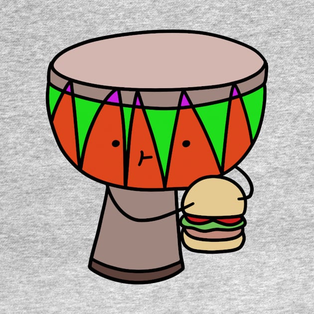 Djembe Eating a Hamburger by saradaboru